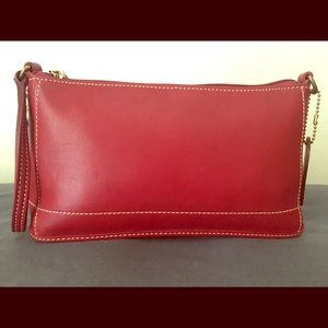 Vintage Coach Red Leather Bag